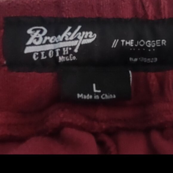 Brooklyn Cloth Burgundy Joggers (Size Large) - Picture 2 of 4